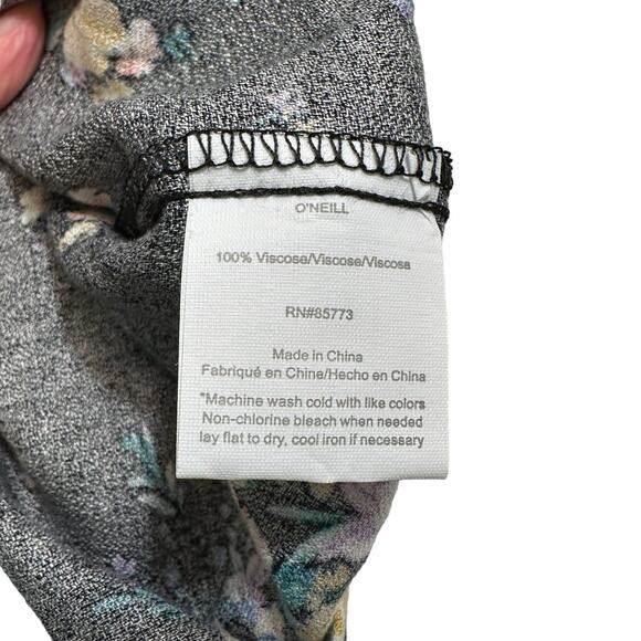 O'neill Womens Open Back Floral Alta Midi Dress Black Black Small Whimsigoth Y2K - Picture 12 of 12